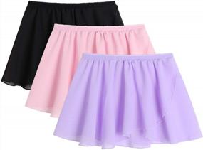 img 4 attached to Get Your Little Dancer Twirling: Zaclotre 3 Pack Girls Ballet Skirts