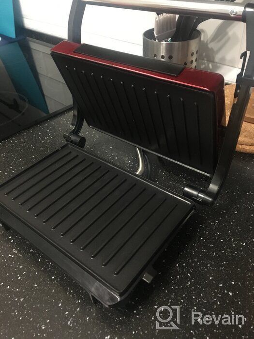 img 2 attached to Sandwich maker Kitfort KT-1609 Panini Maker, red review by Stanisaw Socha ᠌