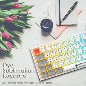 img 3 attached to FELICON 60% Portable Mechanical Gaming Keyboard, 14 Chroma RGB Backlight, Dye-Sublimation Keycap, Type C Wired, Full Anti-Ghosting, For PC/Windows/Mac/PS4/XBox (White Grey/Red Switch)