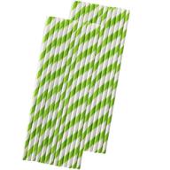 stripe paper straws inches outside household supplies ~ paper & plastic logo