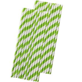 img 4 attached to Stripe Paper Straws Inches Outside Household Supplies ~ Paper & Plastic