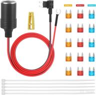 bonatech 1m car cigarette lighter adapter kit with fuses - add-a-circuit tap adapter 🚗 lead, 1.0mm cable and 12v fuse holder for micro mini standard atm apm blade fuses (small) logo