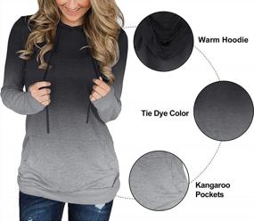 img 3 attached to Women'S Hoodie Sweatshirt Tunic Top Long Sleeve Kangaroo Pocket Pullover