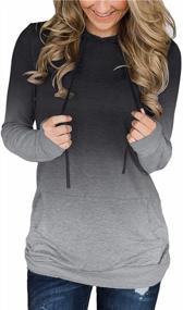 img 4 attached to Women'S Hoodie Sweatshirt Tunic Top Long Sleeve Kangaroo Pocket Pullover