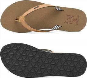 img 2 attached to Women'S Yoga Foam Flip Flops Arch Support Thong Sandals Non-Slip KuaiLu