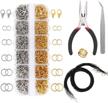 1314pcs open jump rings and lobster clasps jewelry repair kit with jewelry making accessories - gold and silver | eutenghao jewelry making supplies for necklace repair and jewelry finding logo