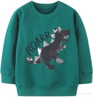 🎅 cute christmas cartoon toddler sweatshirt: long sleeve cotton crewneck pullover for baby boys and girls логотип