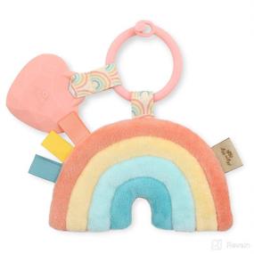 img 4 attached to 🌈 Itzy Ritzy Itzy Pal Infant Toy & Teether: Lovey, Crinkle Sound, Ribbons & Silicone Teether - Rainbow Joy!