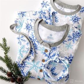 img 1 attached to 🎄 HonestBaby Organic Cotton Holiday Family Jammies Pajamas: Cozy, Comfortable, and Sustainable Festive Sleepwear