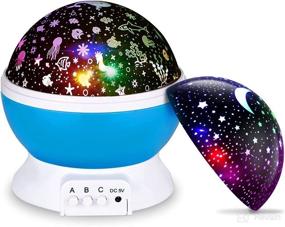 img 4 attached to 🌙 Baby Night Lights: Moon Star Projector and Undersea Lamp - 360 Degree Rotation, 4 LED Bulbs, 8 Color Changing Light