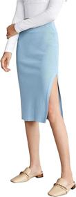 img 1 attached to 👗 SweatyRocks Women's Casual Solid Waist Skirts: Comfortable and Stylish Women's Clothing