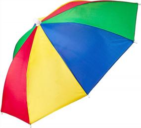 img 3 attached to Umbrella Hat - Colorful Party Hats - 20 Inch, Hands Free, Funny Rainbow Colorful Beach Party Hats