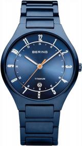 img 4 attached to Titanium Strap Men'S Analog Quartz Watch By BERING