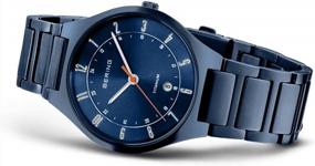 img 2 attached to Titanium Strap Men'S Analog Quartz Watch By BERING