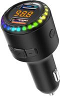 🚗 nulaxy bluetooth fm transmitter car adapter with dual usb car charger, qc3.0 quick charging, hands-free calling, 2 playing modes, 7 color led lights - km32 logo