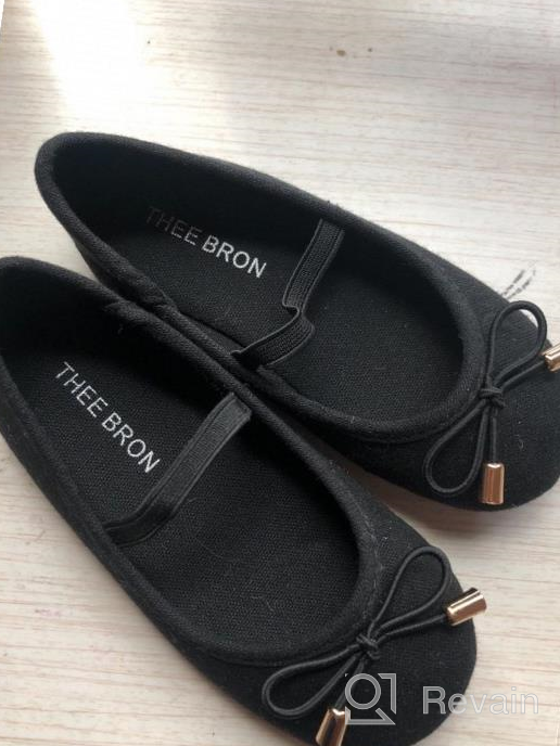 img 1 attached to Adorable Bridal Ballet Flats for Toddler & Little Girls - THEE BRON Mary Jane School Shoes review by Holly Robinson