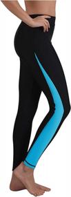 img 4 attached to Scodi Women'S High Waisted Surf Leggings - Ultimate UV Protection For Water Sports