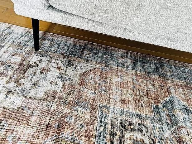 img 1 attached to Rugshop Bohemian Distressed Machine Washable Stain Resistant Non-Shed Eco Friendly Non Slip Area Rug 7' 10" X 10' Gray, Grey, 7'10" X 10' review by Andre Tenk