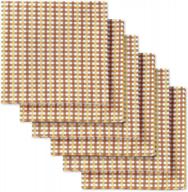 folkulture набор из 6 моющихся тканевых салфеток для деревенского декора кухни и особых случаев - салфетки из 100% хлопка в имбирных специях, 20 x 20 дюймов. логотип