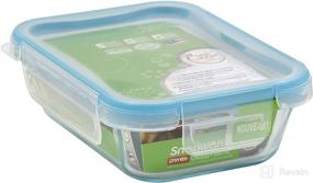 img 4 attached to Snapware 1112403 6 Cup Glass Rectangle Container With Plastic Lid