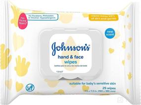 img 2 attached to 👶 Johnson's Baby Hand and Face Wipes, 25count, (Pack of 2): Gentle and Convenient Cleaning Solution for Little Ones