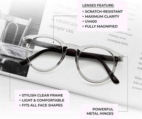 img 1 attached to 👓 2SeeLife Vintage Round Reading Glasses", (+1.0 to +3.0)