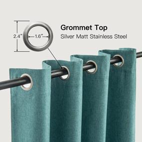 img 3 attached to Transform Your Room With Teal Blue Blackout Curtains - Heavy Weight, Thermal Insulated & Noise Reducing - 2 Panels, 52X63 Inches
