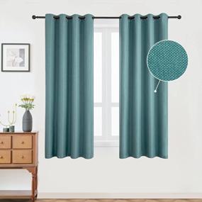 img 4 attached to Transform Your Room With Teal Blue Blackout Curtains - Heavy Weight, Thermal Insulated & Noise Reducing - 2 Panels, 52X63 Inches