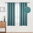 transform your room with teal blue blackout curtains - heavy weight, thermal insulated & noise reducing - 2 panels, 52x63 inches logo