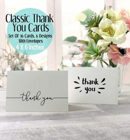 img 3 attached to Cavepop 36 Pack Card Box Assorted Thank You Cards With Envelopes, Black And White Handwritten Blank Cards For A Greeting, Notes, Gifts With Envelopes For Wedding, Baby And Bridal Shower