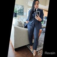 img 1 attached to LISUEYNE Women'S 3-Piece Office Blazer Suit Set: Perfect For Work & Business! review by Rhett Fifer