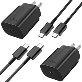 img 4 attached to 🔌 KYOHAYA 2-Pack 25W PD USB C Wall Charger with PPS Super Fast Charging + 6FT Type C to C Quick Charge Cord - Compatible with Samsung Galaxy S22/S21/S20 Ultra/Note 20/10/Z Fold 3/Flip 3 5G, iPad Pro 12.9/11