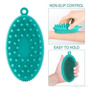 img 1 attached to Exfoliating Silicone Scrubber Bristles Massager