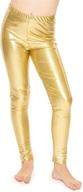 stretch comfort metallic mystique leggings girls' clothing : leggings logo