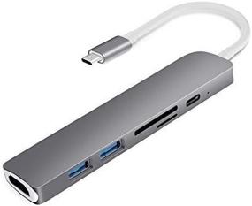 img 3 attached to Оптимизируйте свое рабочее пространство с помощью концентратора Amalen USB C: 4K HDMI, картридер, порт для зарядки и многое другое для Macbook и Chromebook