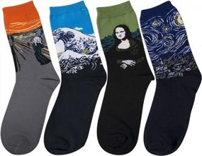 img 3 attached to Womens Fun Socks Famous Painting Patterned Art Socks & Printed Cool Novelty Funny Socks For Women