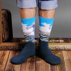 img 1 attached to Womens Fun Socks Famous Painting Patterned Art Socks & Printed Cool Novelty Funny Socks For Women