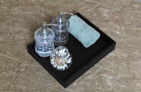 img 2 attached to HofferRuffer Faux Leather Vanity Tray - The Ultimate Desk Organizer In Black