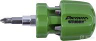 🦎 picquic 49105 stubby multi-bit screwdriver: compact tool with six bits in gecko green opaque логотип