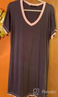 img 1 attached to Soft Knit Nightgowns For Women: Short-Sleeve Sleepwear With V-Neck And Night Shirts In Sizes S-XXL By CzDolay review by Muleme Anderson