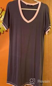 img 6 attached to Soft Knit Nightgowns For Women: Short-Sleeve Sleepwear With V-Neck And Night Shirts In Sizes S-XXL By CzDolay
