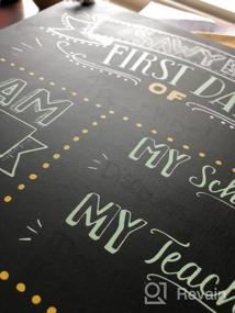 img 3 attached to My First Day Of School Primitives By Kathy Kids Milestone Chalkboard Sign - Size 9.5" X 13