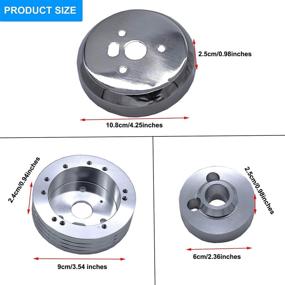 img 2 attached to 🔧 Адаптер для центрального крепления колеса с Billet рулевым стержнем для автомобилей Chevrolet: MOCW 5 и 6 Hole - совместим с GM, Chevy, Flaming River, Ididit