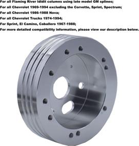 img 1 attached to 🔧 Адаптер для центрального крепления колеса с Billet рулевым стержнем для автомобилей Chevrolet: MOCW 5 и 6 Hole - совместим с GM, Chevy, Flaming River, Ididit