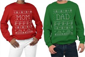 img 4 attached to Get Festive With Tstars Mom & Dad Matching Ugly Christmas Sweatshirts - The Perfect Gift For Your Parents!