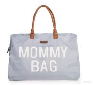 👜 mommy bag big grey - functional large baby diaper travel bag for easy baby care on-the-go logo