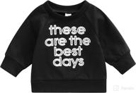 👕 sweatshirt tops for toddler boys and girls - long sleeve pullover shirts with letter print - fall outfits clothes logo