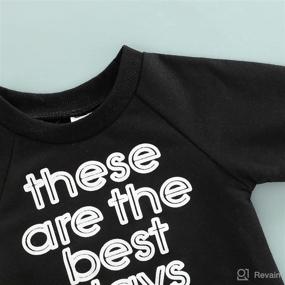 img 2 attached to 👕 Sweatshirt Tops for Toddler Boys and Girls - Long Sleeve Pullover Shirts with Letter Print - Fall Outfits Clothes