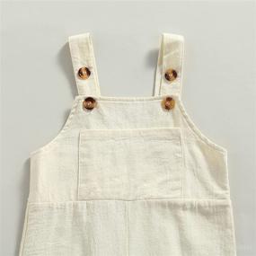 img 1 attached to Unisex Baby Summer Button Suspender Overalls Jumpsuit - Sleeveless Romper Outfit Bib Pants