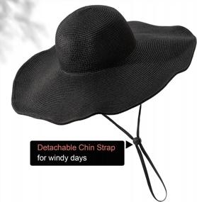 img 2 attached to Stay Stylish And Protected With Women'S Big Bowknot Straw Sun Hat - UPF 50+